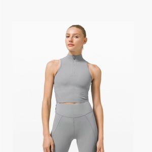 Lululemon rib zip front cropped run tank 6
